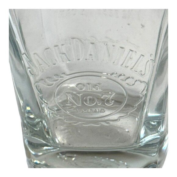 Jack Daniels Old No. 7 Embossed Whiskey Glass Lowball Barware Collectible Cup - Picture 2 of 7